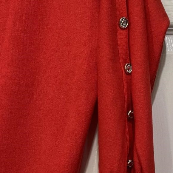 New York & Company Asymmetrical Button Sweater Size: XSmall - Picture 2 of 3